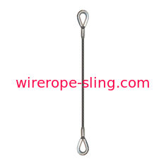1/4" x sola honda de la cuerda de alambre del ojo de Thimbled de la pierna de 5 pies - 1300 libras LO VAN A HACER