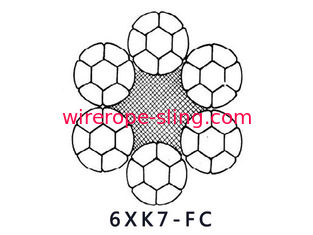 Resistencia del cansancio de la cuerda de alambre de acero de 6XK7+FC 6TX7+FC buena y resistencia de la protuberancia