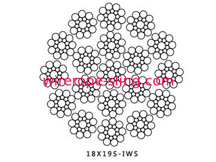 Fuerza de cansancio anti de la cuerda de alambre de acero de 18X19S IWS con el embalaje de madera del carrete
