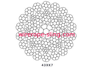 43 rotación anti condensada de la cuerda de alambre de X K7 diámetro de 16m m - de 40m m para grúa