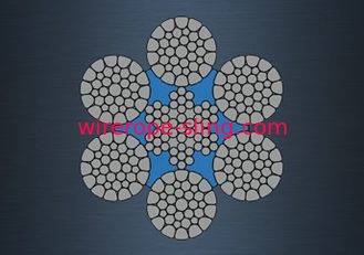 Cable de grúa de IWRC, asiduo del filamento de la cuerda de alambre de acero 6 puesto para la plataforma de perforación rotatoria