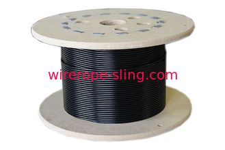 negro vinilo de la base del filamento de la cuerda de alambre de acero inoxidable 7x7 cubierto para la decoración del jardín