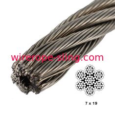 El cable de 7 aviones X19 500 pies de la rotura de la fuerza 4200lb de carbono de vinilo del acero cubrió