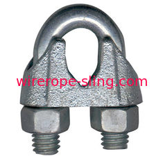 Abrazaderas del cable de poca potencia de alambre de acero, final galvanizado maleable de los clips de cuerda de alambre