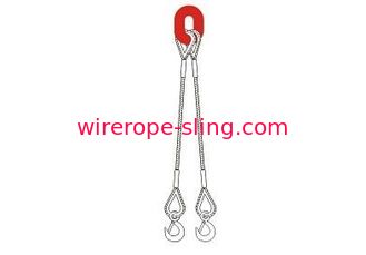 Sling de cable de alambre de 2 patas Brida estampada profesional con resistencia a la abrasión