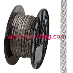 Cuerda de alambre de acero inoxidable 304 316 flexible 7 x 37 para infante de marina / que eleva