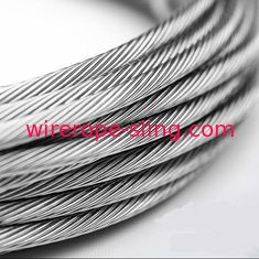 Cuerda de alambre de acero inoxidable de 6.4mm 1 x 19 Aisi estándar para grúa / elevación