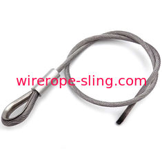 El cable de acero inoxidable que levanta eslingas 5.0mm 1 * 19 OEM con dedal de la pulgada