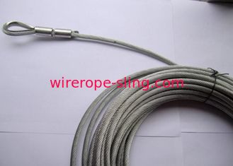 Seguridad material de la honda 5.0m m de la cuerda de alambre del acero de carbono alta con el solo lazo del extremo