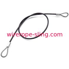 Hondas negras del freno de la cuerda de alambre del Pvc, honda del cable de la longitud de 3000m m con los lazos