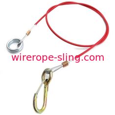 El Pvc rojo cubrió longitud modificada para requisitos particulares honda de la cuerda de alambre con el gancho/el anillo o rápidos