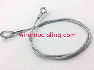 Despeje el material de acero galvanizado 2.0m m de la honda de la cuerda de alambre con el dedal del lazo/del ojo