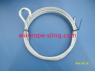 las asambleas de cable de la honda de la cuerda de alambre de acero de 4.8m m con el clip/el ojo enganchan el dedal