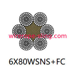 Cable de acero galvanizado de baja fatiga y paralelo de 6 x 80 wsns para izado