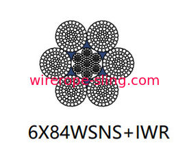 Cuerda de alambre de acero de alta resistencia, cable de cuerda de acero no giratorio 6 x 84 wsns