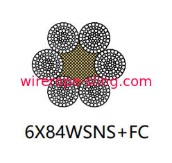 Cuerda de alambre de acero de alta resistencia, cable de cuerda de acero no giratorio 6 x 84 wsns