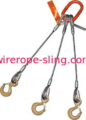 Tres ganchos del ojo de la honda del cable de alambre de la pierna con seguridad traban” eslabón de unión oblongo 1-3/4