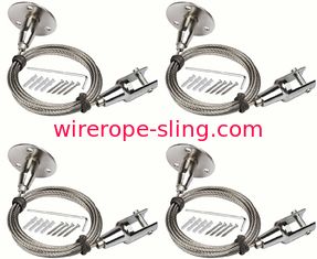 pies de alambre de 4Pcs 2m m x 6,5 de acero inoxidable de la cuerda con la asamblea de la chaqueta del plástico protector