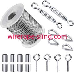 Tensor del alambre del torniquete cuerda de alambre de 2m m x 50 pies con la capa del Pvc