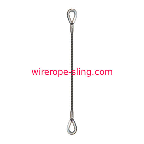 1/4" x sola honda de la cuerda de alambre del ojo de Thimbled de la pierna de 5 pies - 1300 libras LO VAN A HACER