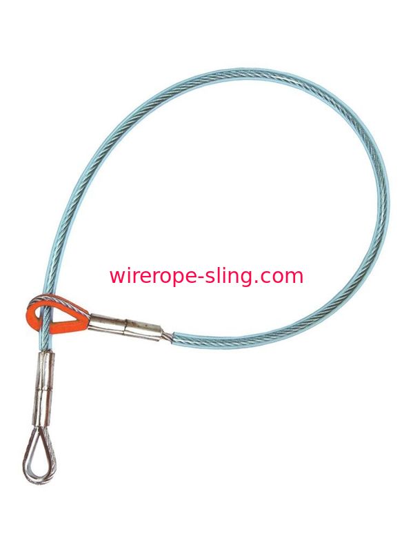 ahogador de la honda de la cuerda de alambre 5K cuerda de alambre cubierta PVC de 6 pies con los ojos del dedal