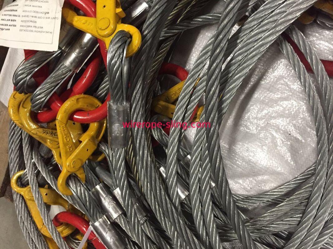 Honda 9/16" de la cuerda de alambre de la pierna del acero 4 X 13,12' resistencia de impacto del pie con 4 ganchos del gancho agarrador