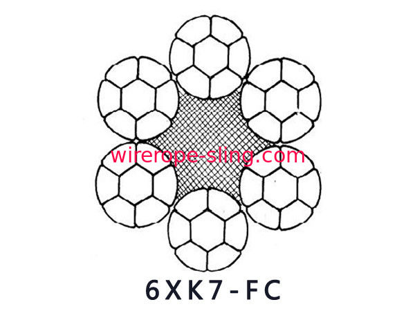 Resistencia del cansancio de la cuerda de alambre de acero de 6XK7+FC 6TX7+FC buena y resistencia de la protuberancia