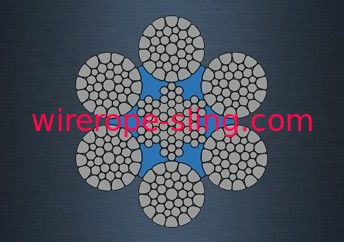 Cable de grúa de IWRC, asiduo del filamento de la cuerda de alambre de acero 6 puesto para la plataforma de perforación rotatoria