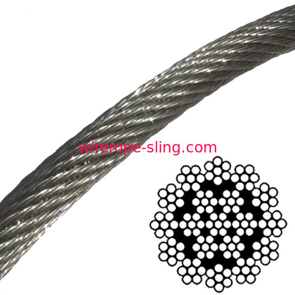 Cable de acero trenzado no aliado, militar inoxidable de la cuerda de acero lubricado
