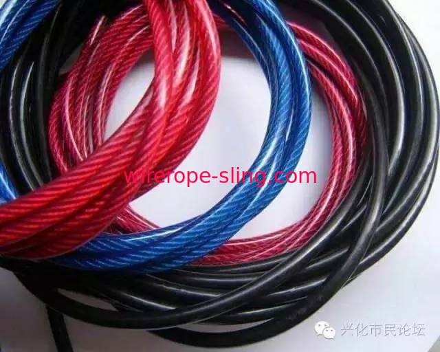 Acero estándar revestido de nylon plateado cinc de la cuerda de alambre AISI para el cablecarril minero
