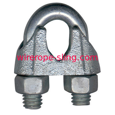 Abrazaderas del cable de poca potencia de alambre de acero, final galvanizado maleable de los clips de cuerda de alambre