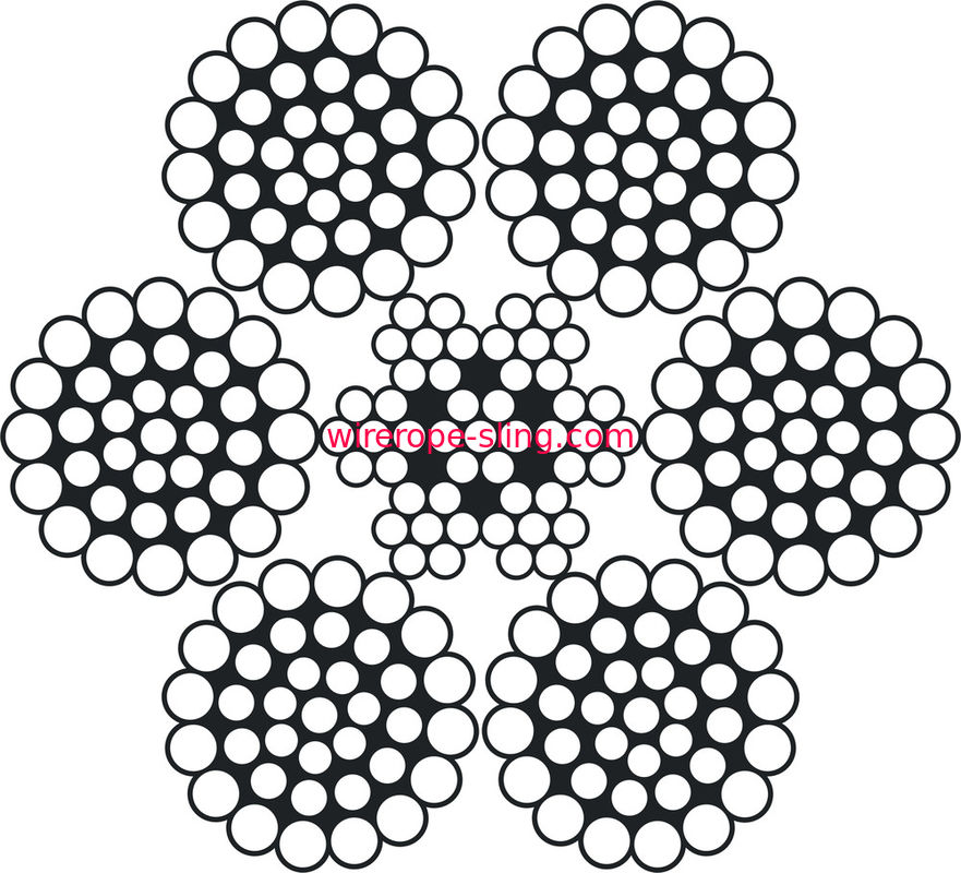 Grúa Resistencia térmica de cuerda de alambre de acero inoxidable 6 x 37 Extreme flexible