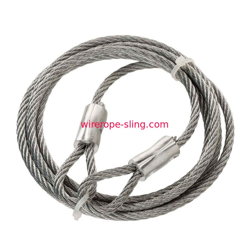 Las eslingas de elevación de alambre de 3/16 pulgada X 6 pies galvanizaron el cable de seguridad para los cables de guía