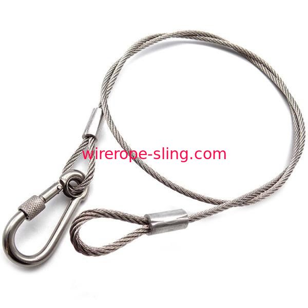 Las hondas del cable de la cuerda de alambre de Galvanzied 9.5m m con el doble sellaron la manga/el ojo del dedal