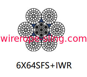Contacto lineal trenzado de la cuerda de múltiples capas del cable de alambre de acero inoxidable de 6 X 64 Sfs
