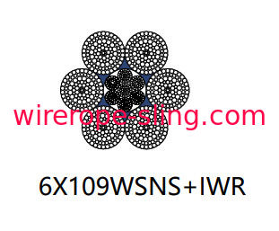 Cable de alambre de acero de la plataforma de perforación de Ratory, cuerda resistente de la rotación de 6 x 109 wsns
