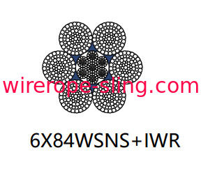 Cuerda de alambre de acero de alta resistencia, cable de cuerda de acero no giratorio 6 x 84 wsns