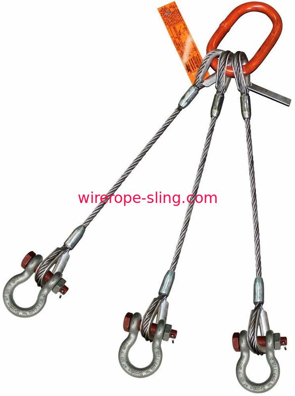 1" 3 - dedal de la honda de la cuerda de alambre de la pierna para empernar eslabón de unión oblongo del grillo de ancla