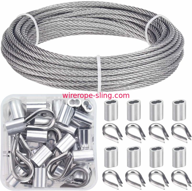 El cable que cerca la cuerda y las colocaciones de alambre con barandilla de acero inoxidable de los equipos 316 incluye 1/8 pulgada X 33 pies