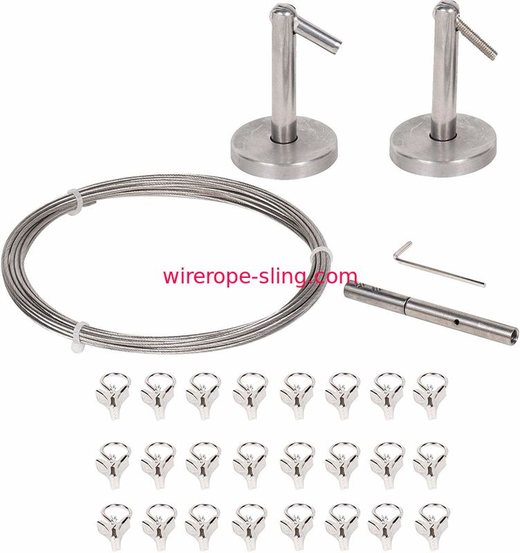 Alambre multiusos determinado 16,5 2 Piecesy de montaje del acero inoxidable de la cuerda de alambre de la cortina