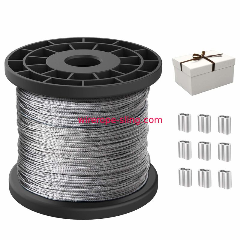 1/16 cuerda de alambre de acero inoxidable 7x7 de los 328FT