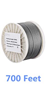 Senmit 18 Stainless Steel Cable 700 pies
