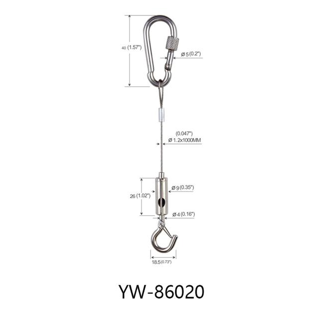 Stainless Steel Acoustic Panel Light Suspension Kit Horasanging System YW86020 0