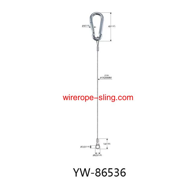 Cable de acero inoxidable con doble Gancho