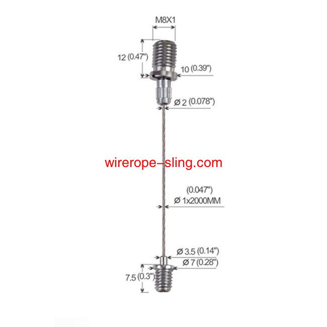 Panel de Seguridad ajustable sistema de suspensión de alambre cromado yw86001
