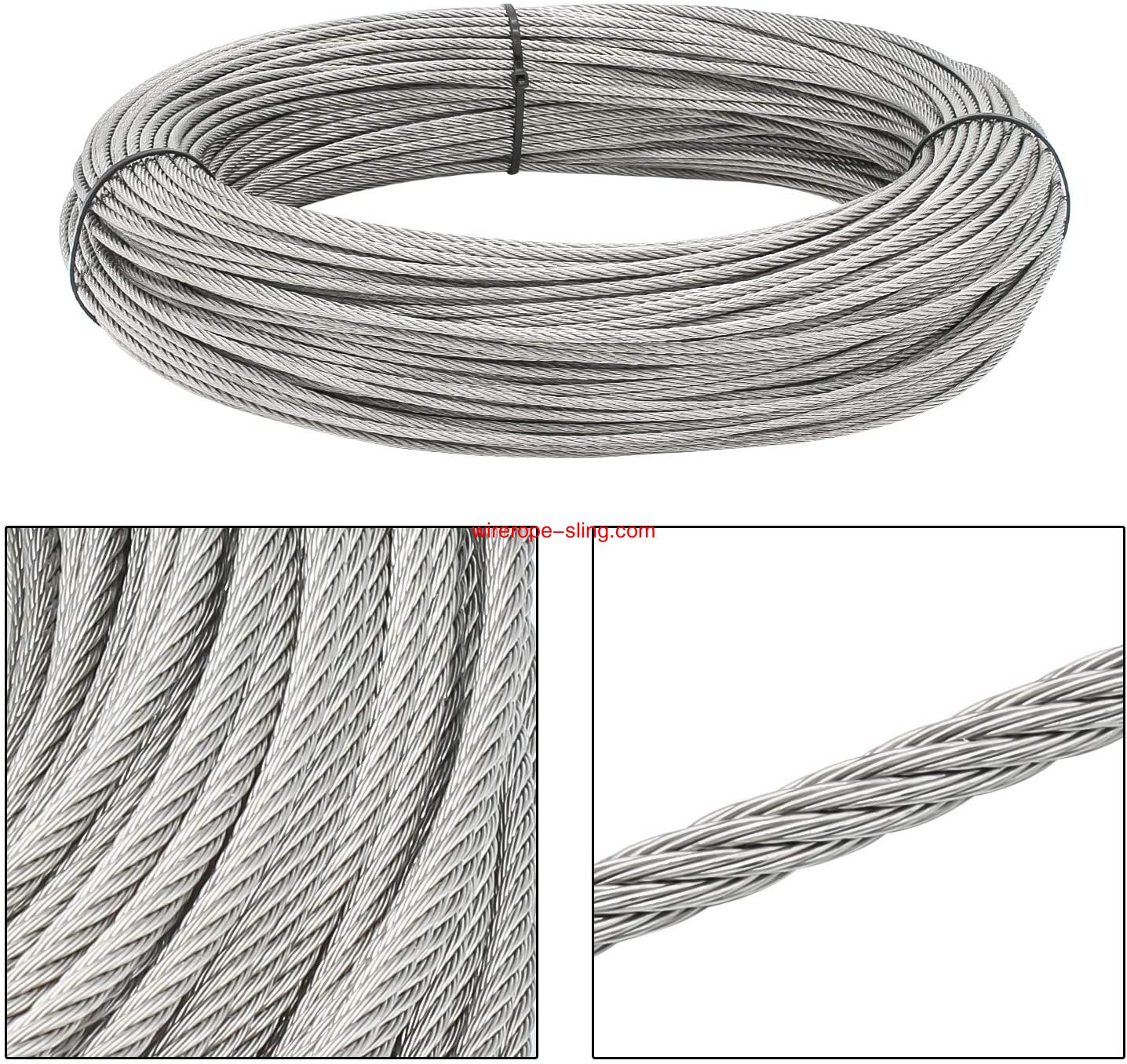 T316 Marine class 3 mm Stainless Steel Aircraft Wire rope Cable for Rails, decks, DIY Rails, 100 feet