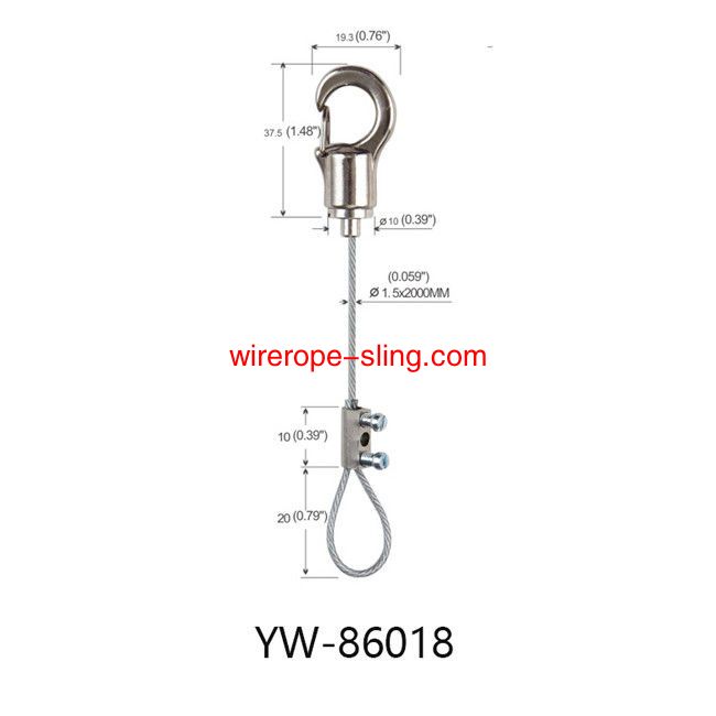 Sistema de suspensión de cable de tres agujeros de latón° Ajustable yw86017