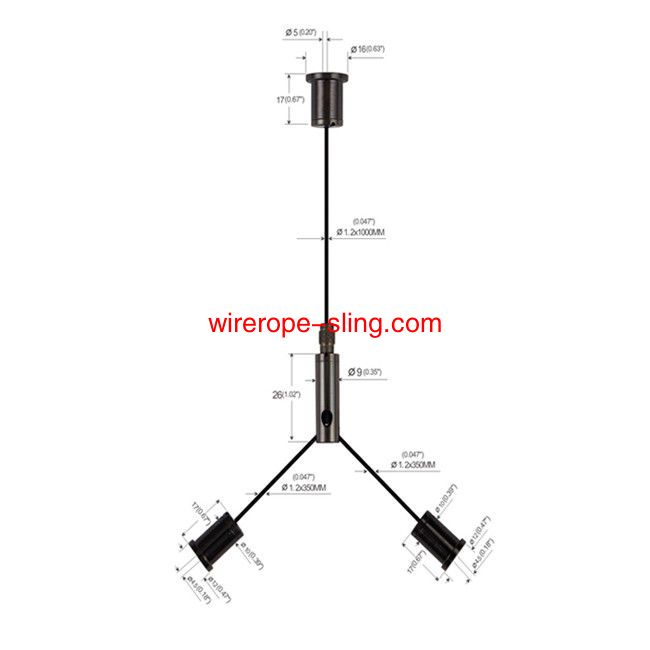 Conjunto de suspensión de cables de acero para lámparas de panel LED