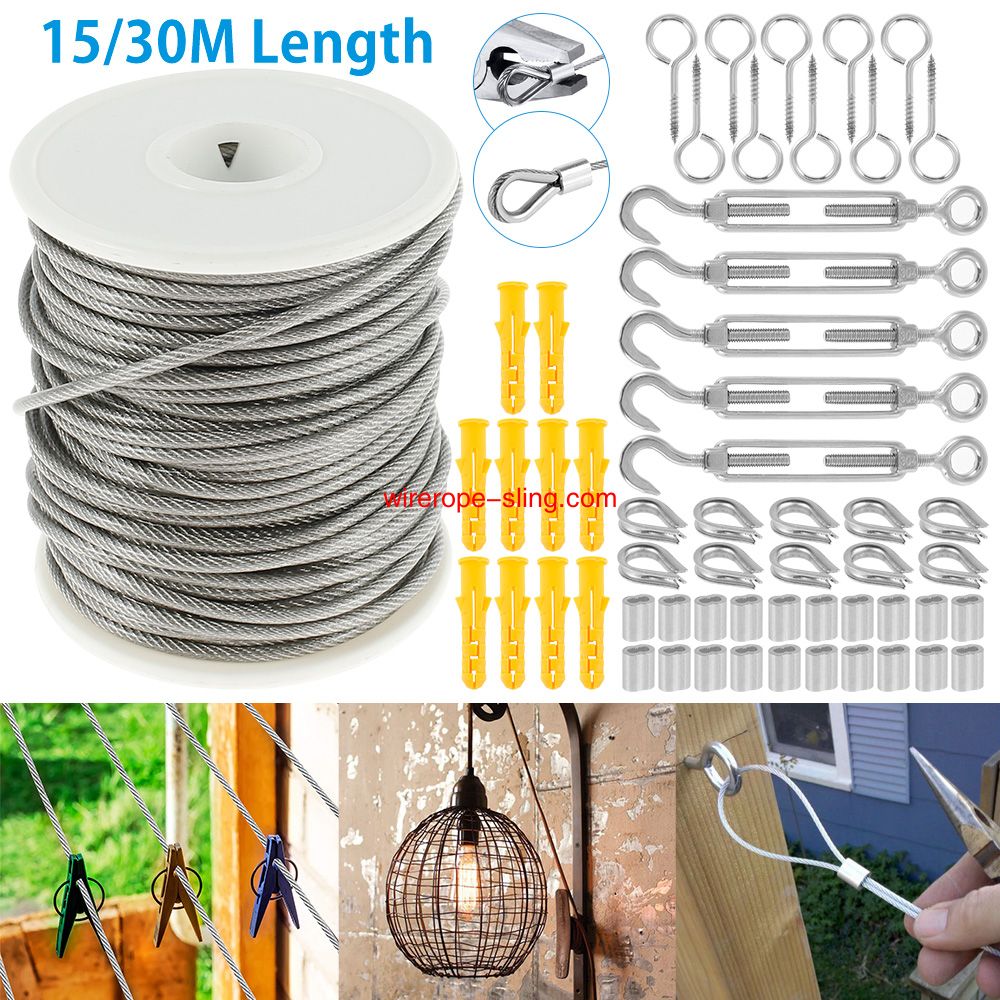 Juego de barandilla de alambre de 15M / 30m