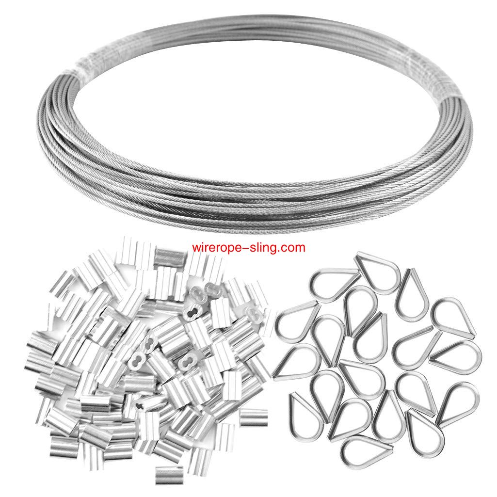 Cable de acero inoxidable de 1 / 16 